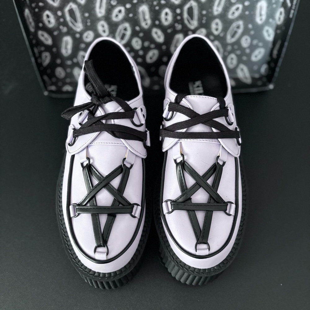 Killstar Statement faux leather pentagram creepers.